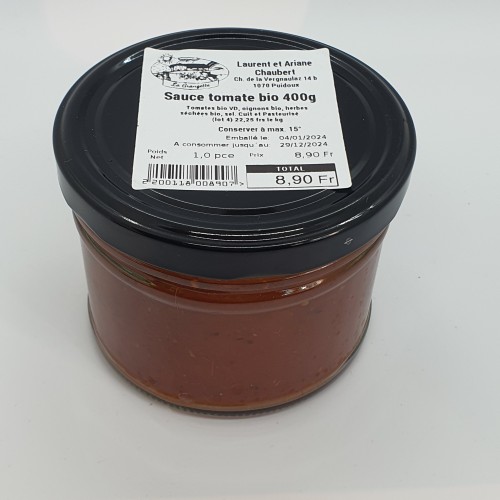 Sauce tomate Bio maison 400g